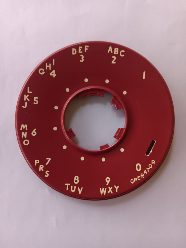   Western Electric 500 series dial face plate   Rust RED