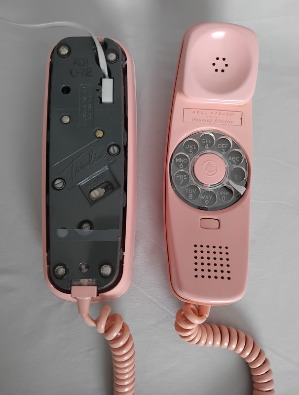   Pink Rotary  trimline telephone  