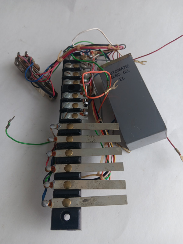   Automatic Electric 3-Slot Payphone Harness Terminal Strip & Switch Hook Pileup
