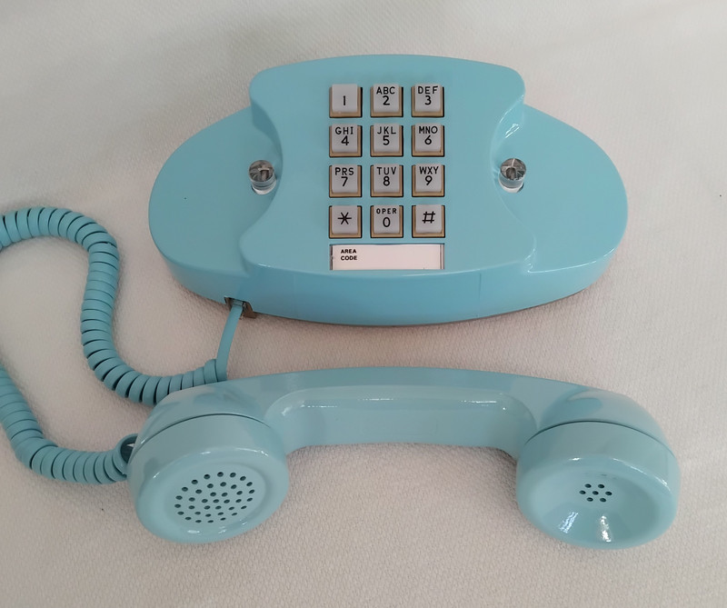 Aqua blue Princess Western Electric 2702 touctone phone 