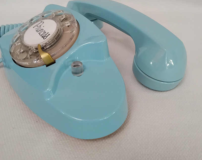  Aqua blue Princess  telephone   Kellogg/   ITT