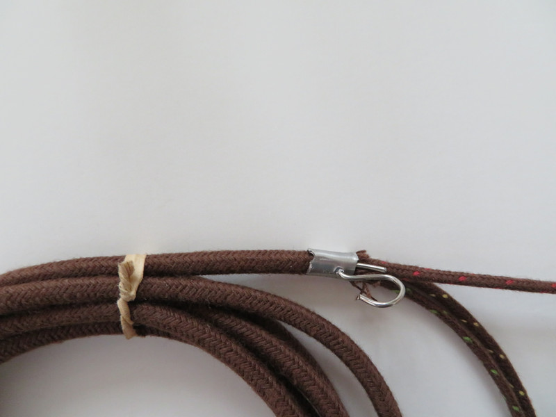  3 conductor Subset ringer cord  Brown cloth no restraints