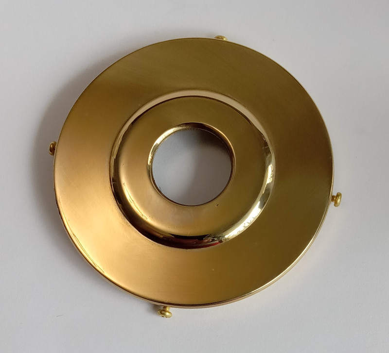   Brass faceplate Candlestick Wood wall phone