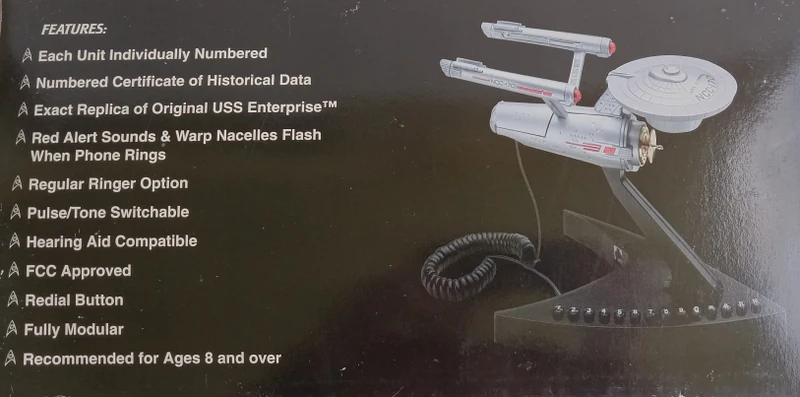 Star Trek USS  Enterprise Phone, NEW