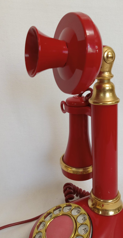 Red Candlestick Telephone  Deco-Tel