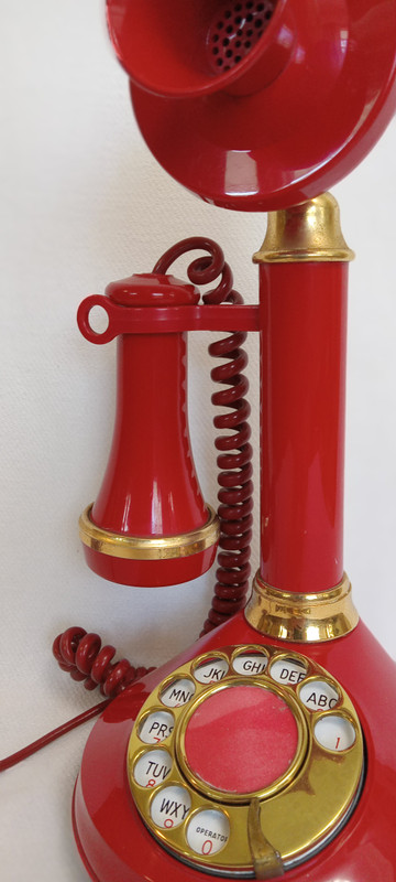 Red Candlestick Telephone  Deco-Tel
