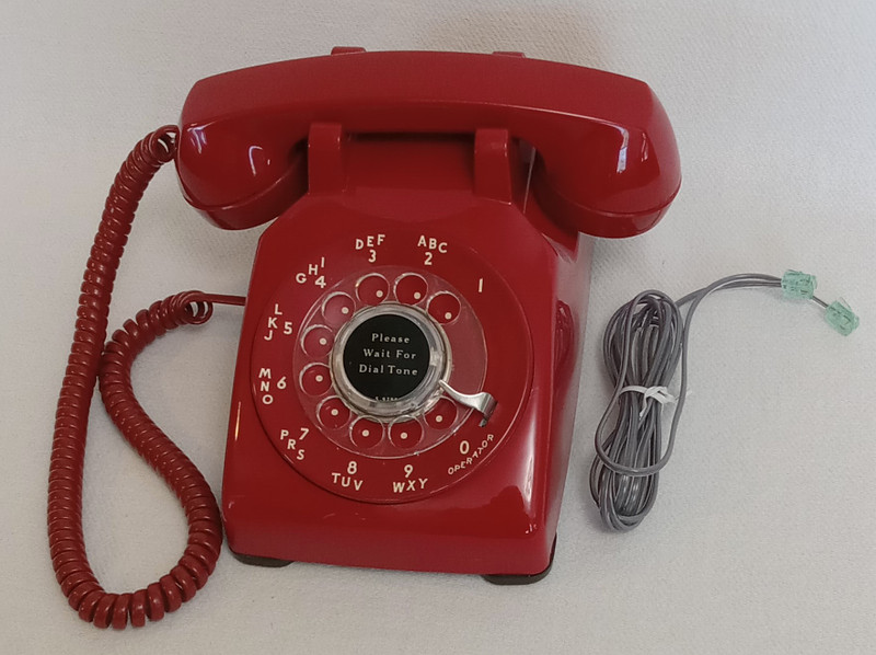 Red 500 Rotary Telephone