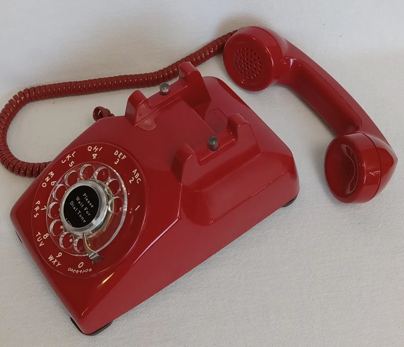 Red 500 Rotary Telephone