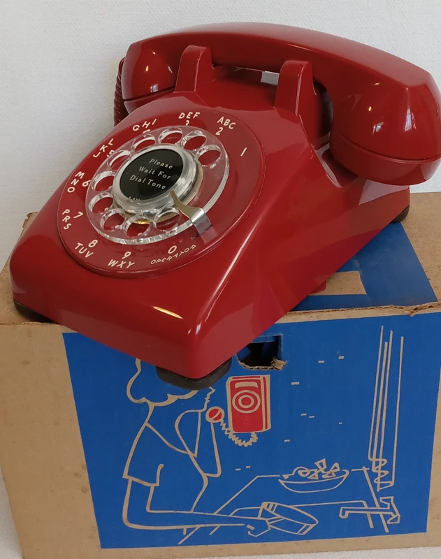 Red 500 Rotary Telephone