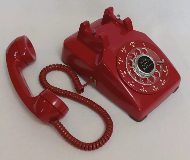 Red 500 Rotary Telephone
