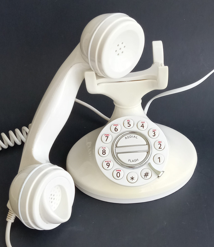  MICROTEL Landline Telephone White Model 966, works