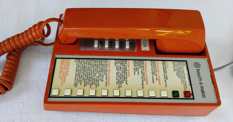 Orange  Touch a matic  Western Electric 