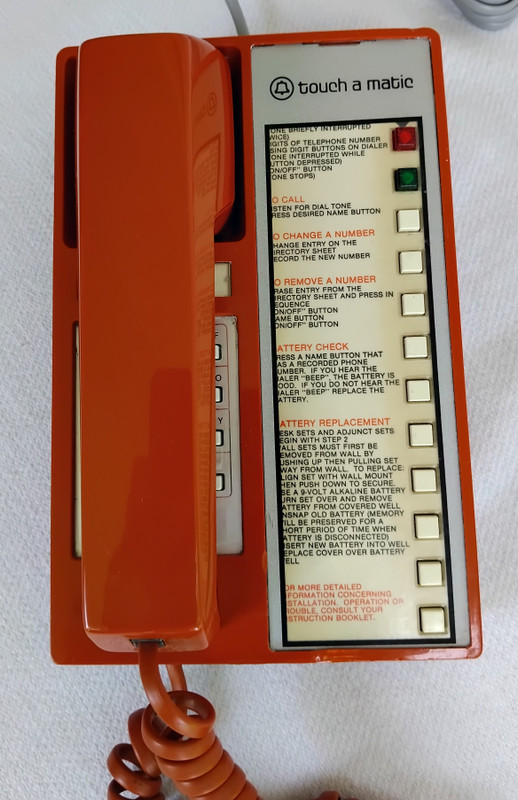 Orange  Touch a matic  Western Electric 