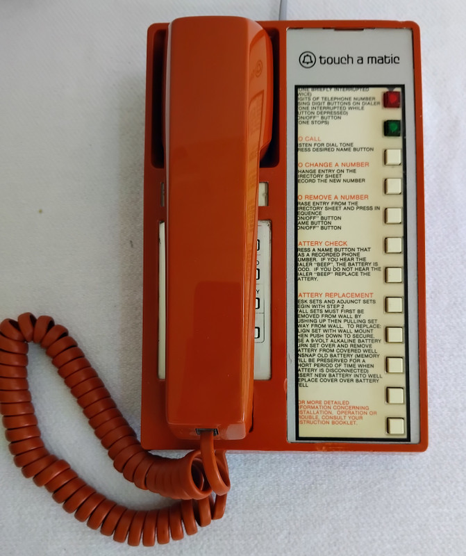 Orange  Touch a matic  Western Electric 