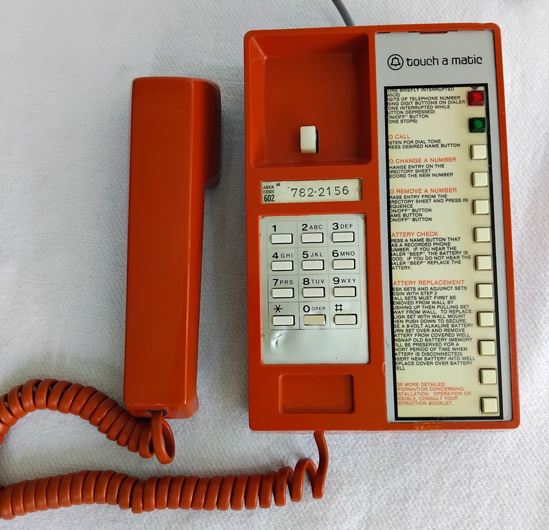 Orange  Touch a matic  Western Electric 