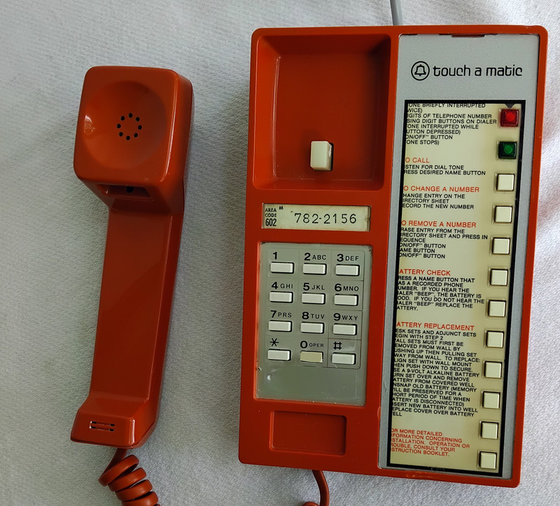 Orange  Touch a matic  Western Electric 