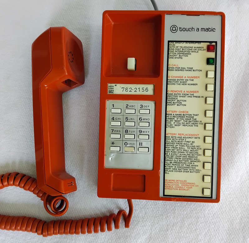 Orange  Touch a matic  Western Electric 