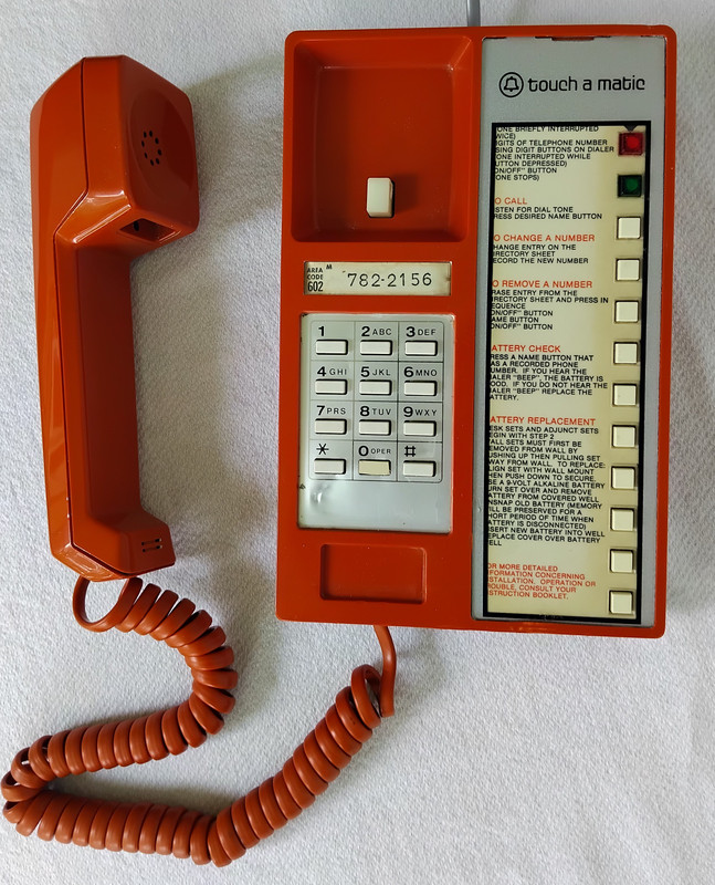 Orange  Touch a matic  Western Electric 
