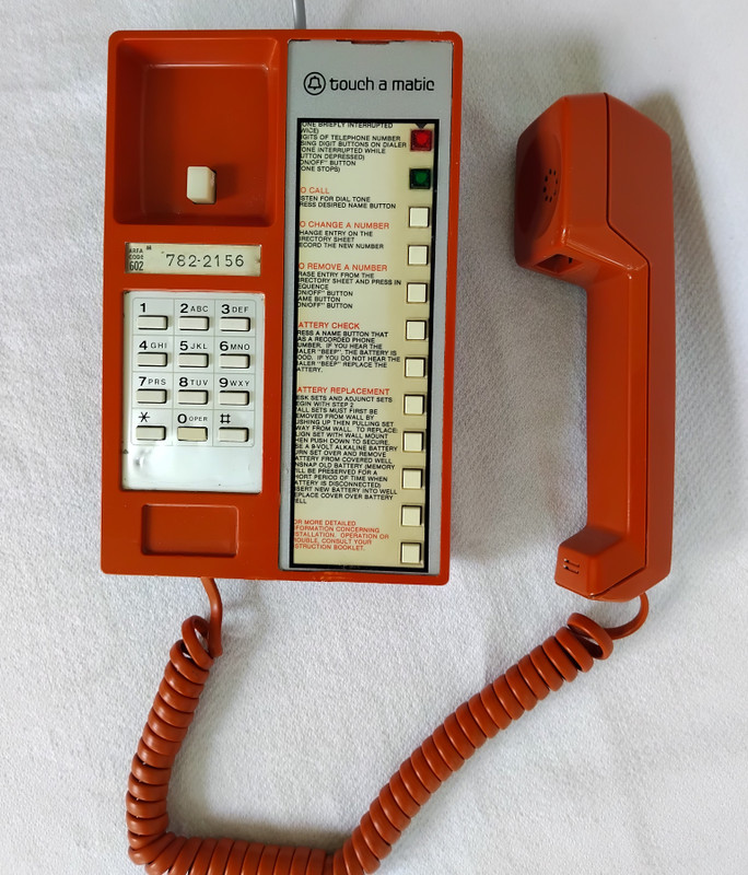 Orange  Touch a matic  Western Electric 