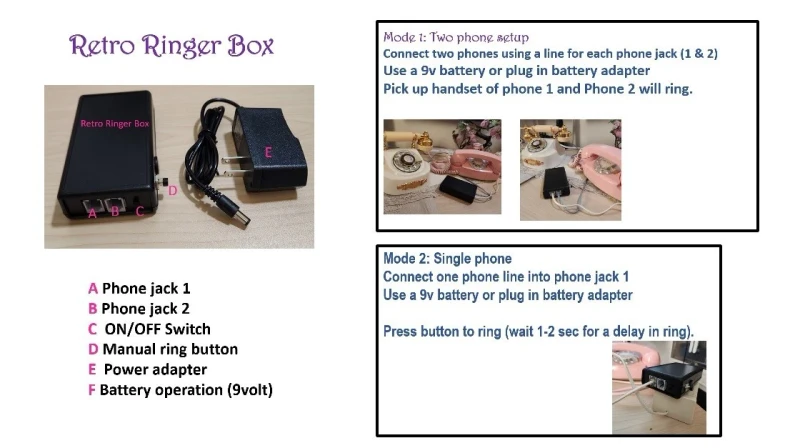  Retro Ringer Phone Ringer and Intercom Theater