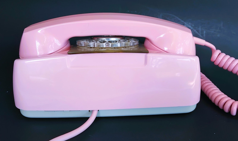Pink Aqua Starlite telephone Automatic Electric