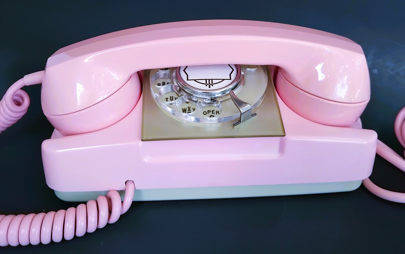 Pink Aqua Starlite telephone Automatic Electric