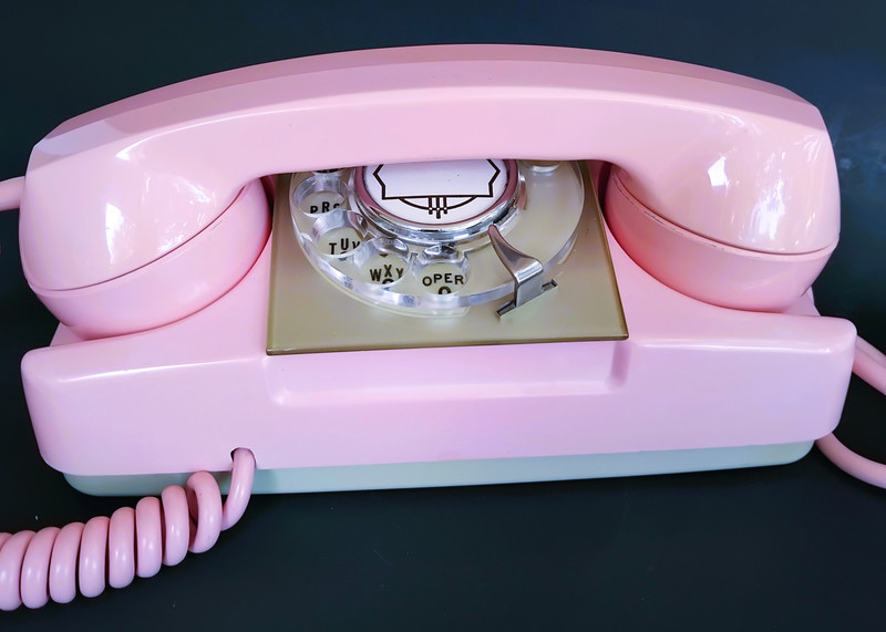 Pink Aqua Starlite telephone Automatic Electric