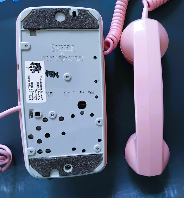 Pink Aqua Starlite telephone Automatic Electric