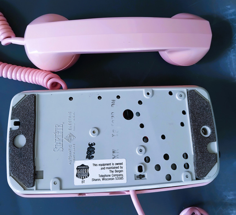 Pink Aqua Starlite telephone Automatic Electric