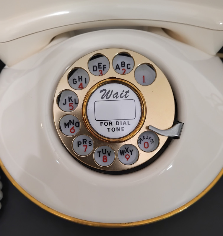 Pancake phone Western Electric White/ Gold trim