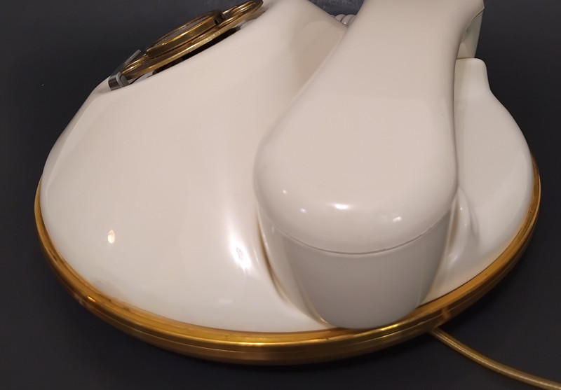 Pancake phone Western Electric White/ Gold trim