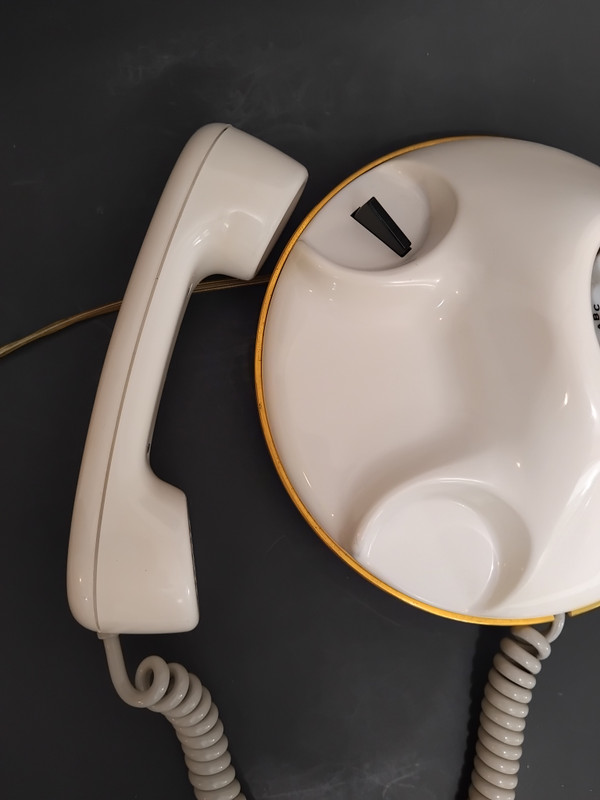 Pancake phone Western Electric White/ Gold trim