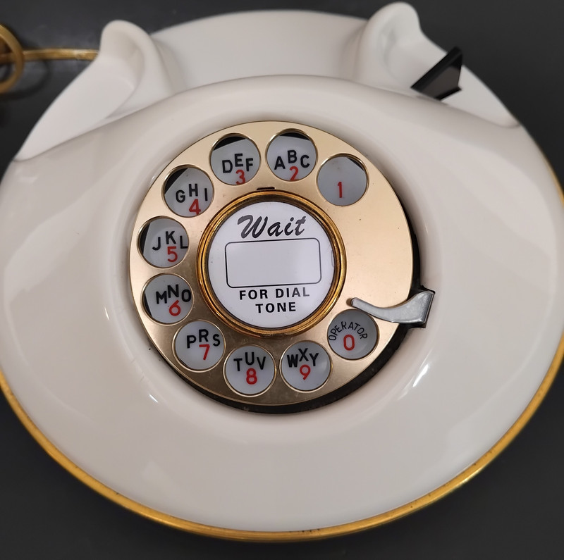 Pancake phone Western Electric White/ Gold trim