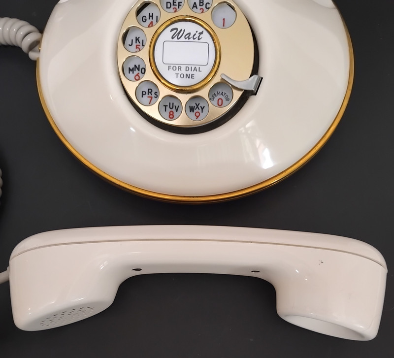 Pancake phone Western Electric White/ Gold trim