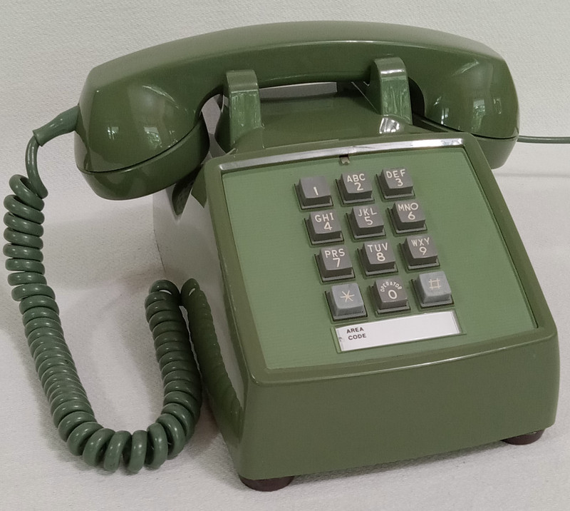 Moss Green Western Electric telephone 2500 touch tone beauty Works  