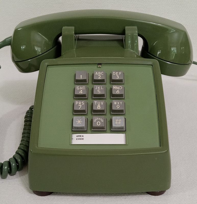 Moss Green Western Electric telephone 2500 touch tone beauty Works  