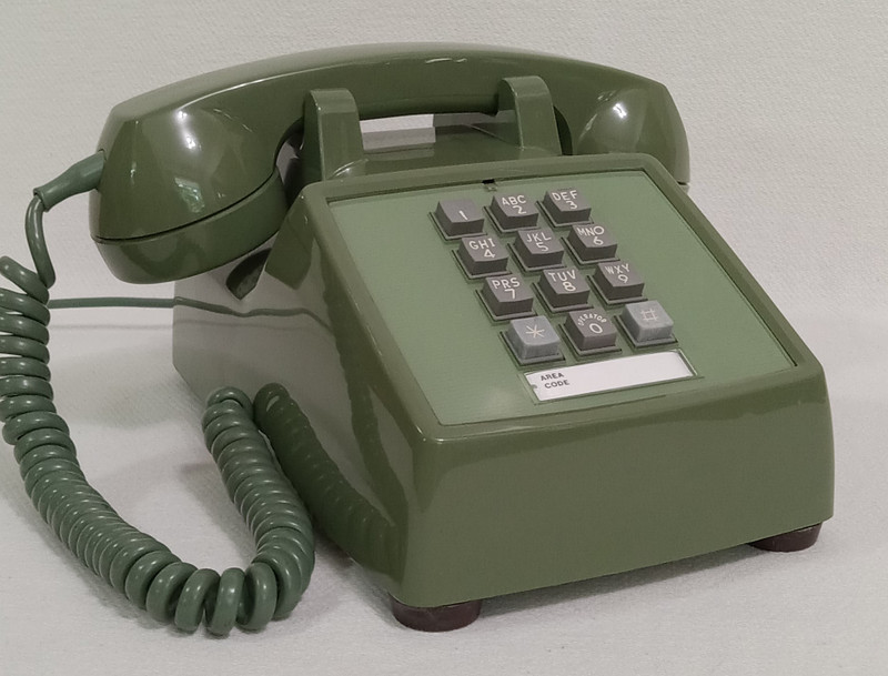 Moss Green Western Electric telephone 2500 touch tone beauty Works  
