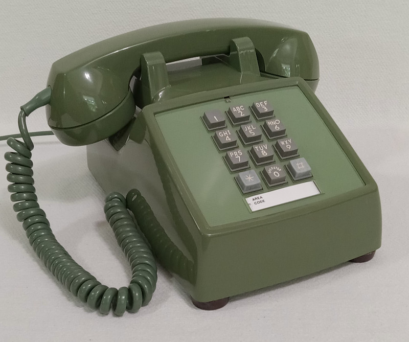 Moss Green Western Electric telephone 2500 touch tone beauty Works  