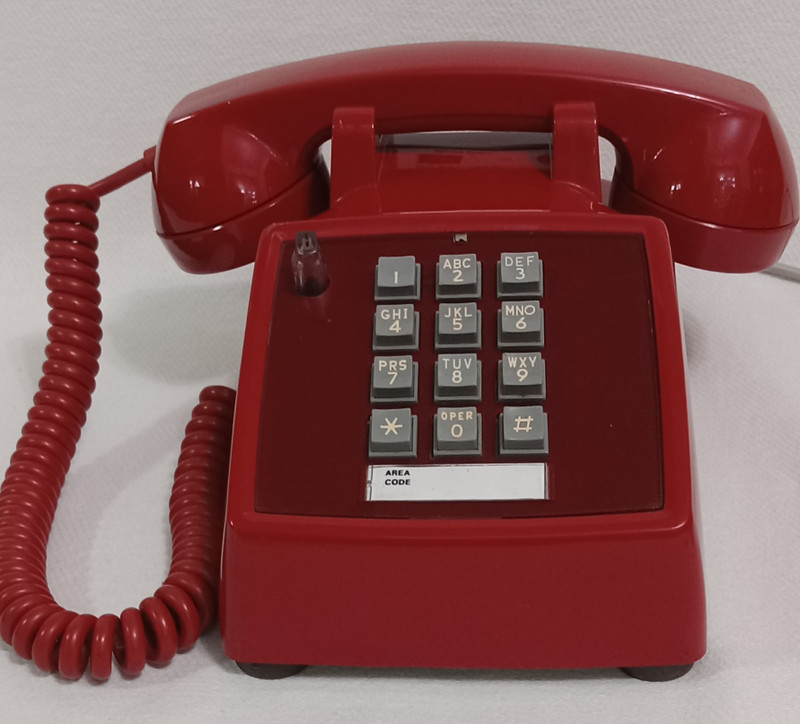 Western Electric telephone Red 2500 touch tone with G6  Works  