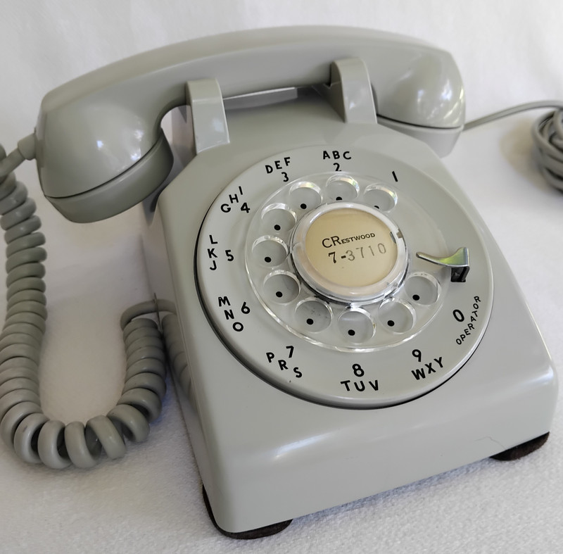 Western Electric 500 desk phone Light Grey soft plastic  1957 