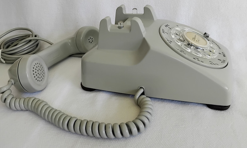Western Electric 500 desk phone Light Grey soft plastic  1957 
