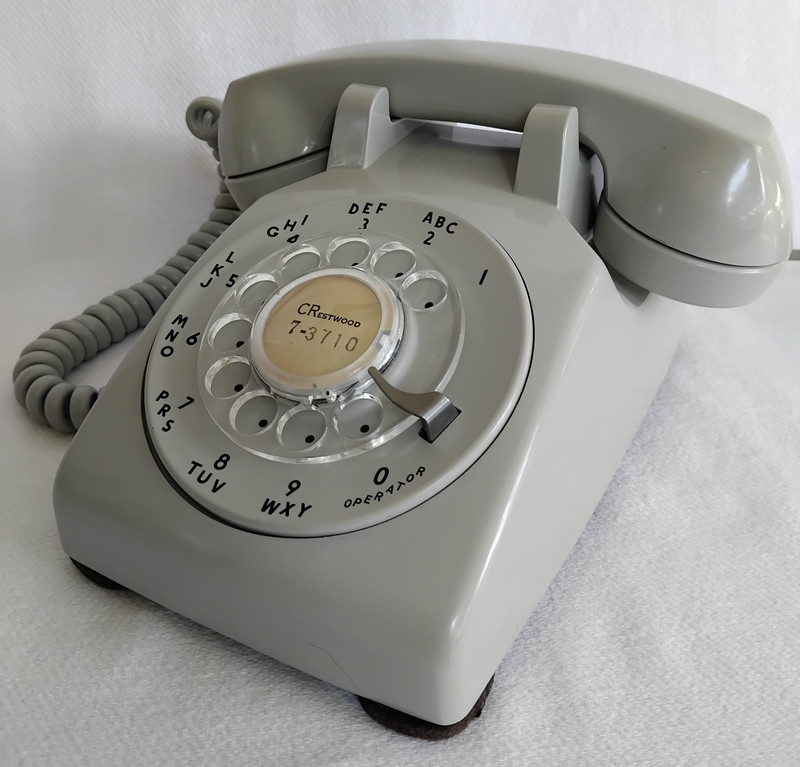 Western Electric 500 desk phone Light Grey soft plastic  1957 