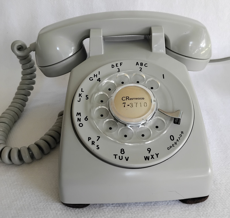 Western Electric 500 desk phone Light Grey soft plastic  1957 