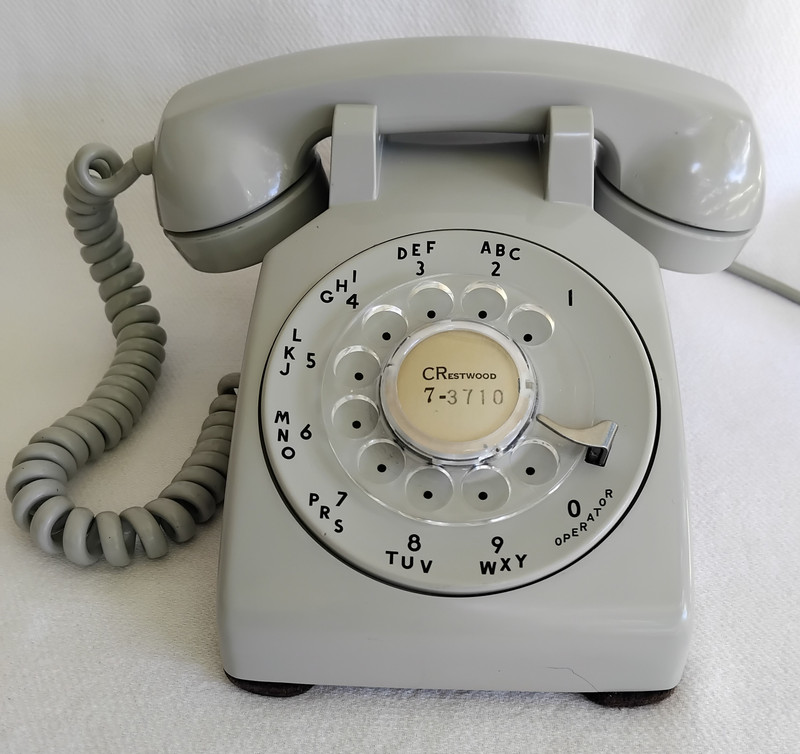 Western Electric 500 desk phone Light Grey soft plastic  1957 
