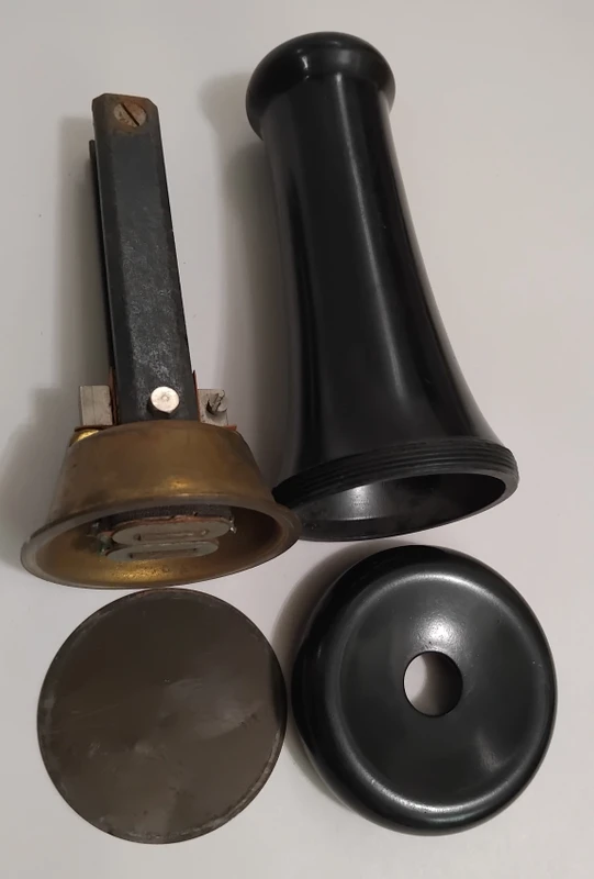 Monarch  Telephone reciever  wood wall phones and Candlesticks