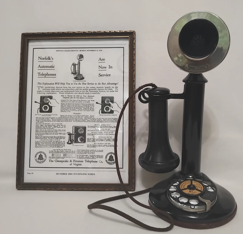 Western Electric 50AL Rare Norfolk's dial candlestick 1919