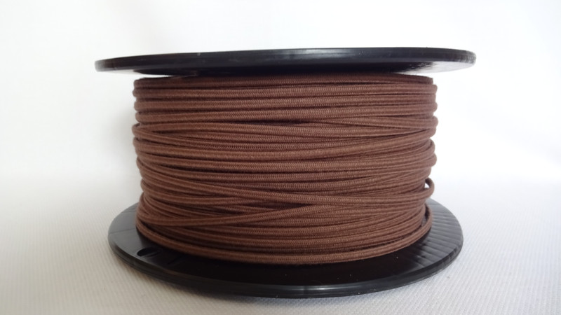     4  conductor Western Electric Brown  cloth flat line  cord 500 feet 