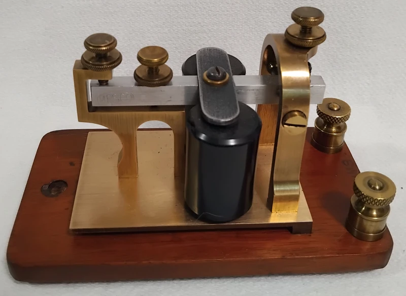 Railroad Mesco Telegraph Key Sounder Wood Base