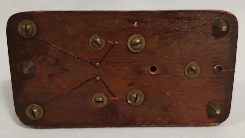 Menominee Railroad Telegraph Key Sounder Wood Base