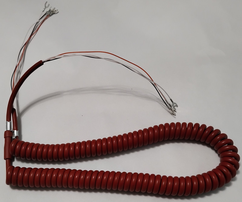 Western Electric Rust RED coil handset cord 12ft G1 handset